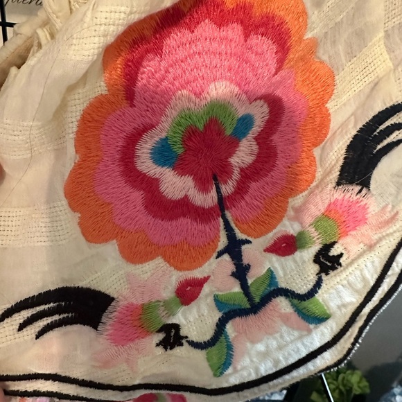 Anthropologie Pink and Blue Asymmetrical Sundress - Picture 11 of 12